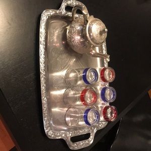 Moroccan tea set with 6 glasses